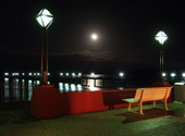 Mondscheinidylle an der Ostseepromenade von Binz